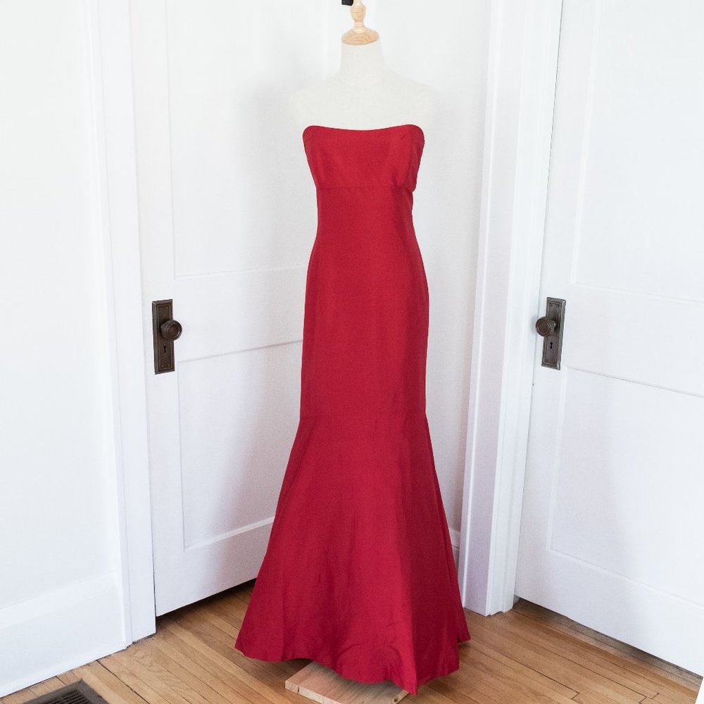 Jenny Yoo Collection Silk Strapless Mermaid Style Dress